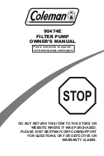 Coleman 90474E Owner'S Manual preview