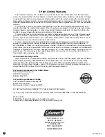 Предварительный просмотр 8 страницы Coleman 9945-700 Assembly And Instruction Manual