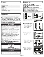 Предварительный просмотр 2 страницы Coleman 9956 Series Use, Care & Assembly Manual