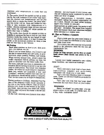 Предварительный просмотр 7 страницы Coleman Americana Colonial 1984 Owner'S Manual