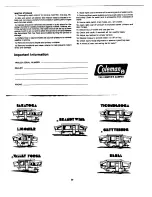 Preview for 16 page of Coleman Brandywine 1980 Owner'S Manual