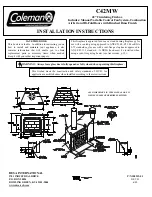 Coleman C42MW Installation Instructions Manual предпросмотр