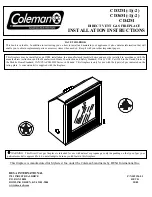 Coleman CD32M Installation Instructions Manual preview