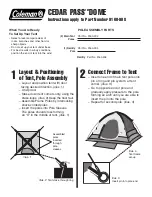 Предварительный просмотр 1 страницы Coleman CEDAR PASS 9160-908 Instructions