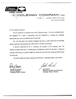 Preview for 2 page of Coleman Chesapeake 1986 Owner'S Manual