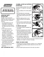 Coleman CHT4 2AAA Instruction Sheet preview