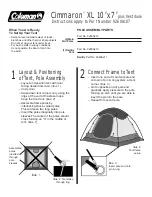 Preview for 1 page of Coleman Cimmaron 9260A107 Instructions