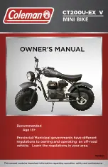 Предварительный просмотр 1 страницы Coleman CT200U-EX V Owner'S Manual