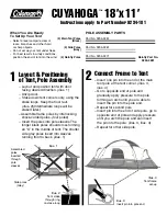 Preview for 1 page of Coleman CUYAHOGA 9234-181 Instructions