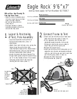 Coleman Eagle Rock 9277C957 Instructions preview