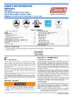 Coleman Echelon 13 Seer A C3B Series User'S Information Manual preview