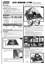 Preview for 1 page of Coleman ELITE SUNDOME 6 Manual