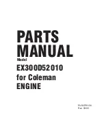 Preview for 1 page of Coleman EX300D52010 Parts Manual