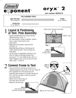 Coleman Exponent oryx 2 Manual preview