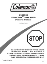 Coleman FlowClear 90355E Owner'S Manual preview