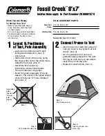 Coleman Fossil Creek 8'x7' Installation Manual preview