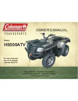 Coleman HS500ATV Owner'S Manual preview