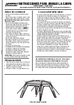 Предварительный просмотр 5 страницы Coleman Instant shelter Super Light Setup Instructions