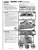 Предварительный просмотр 1 страницы Coleman MONTANA 2000001593 Instructions