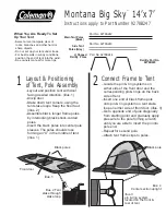 Coleman Montana Big Sky 9278B247 Instructions предпросмотр