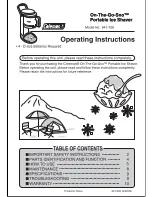 Coleman On-The-Go-Sno 841-708 Operating Instructions Manual предпросмотр