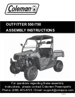 Preview for 1 page of Coleman OUTFITTER 550 Assembly Instructions Manual