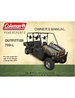 Coleman OUTFITTER 700-L Owner'S Manual preview