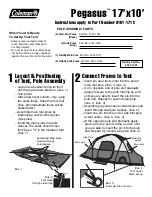 Coleman Pegasus 9161-171C Instructions preview