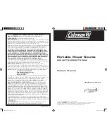 Coleman PMP200XL Owner'S Manual preview