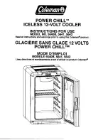 Coleman Power Chill 5640B ICELESS Instructions For Use Manual preview