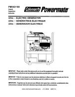 Coleman Powermate Ultra PM0421100 Insert Manual preview