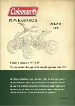 Preview for 1 page of Coleman POWERSPORTS AT125-B Manual