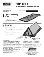 Coleman PUP Tent 9556-406K Installation Instructions preview