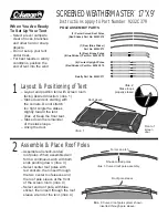 Coleman SCREENED WEATHERMASTER 9232C379 Instructions preview