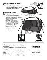 Preview for 2 page of Coleman SKYDOME 9392-513 Instructions