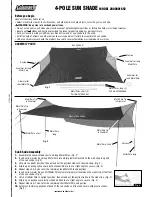 Coleman STITCHLINE 4-POLE SUN SHADE 2000001652 User Manual preview