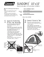 Предварительный просмотр 1 страницы Coleman SUNDOME 9160N101 Instructions