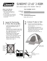 Предварительный просмотр 1 страницы Coleman SUNDOME 9180-121 Instructions