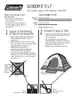 Coleman SUNDOME 9180-309 Instructions preview