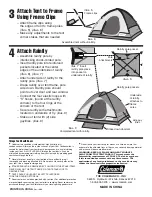 Preview for 2 page of Coleman Sundome 9180B907 Instructions