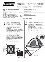 Coleman SUNDOME 9260F121 Instructions предпросмотр