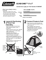 Coleman SUNDOME 9262C905 Instructions preview