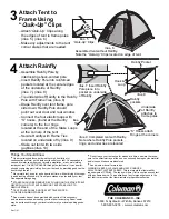 Preview for 2 page of Coleman SUNDOME 9262C905 Instructions