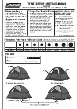 Coleman Sundome Setup Instructions предпросмотр