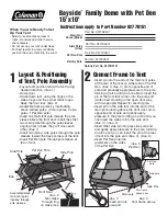 Coleman Tent 9277B151 Instructions preview