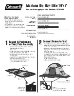 Предварительный просмотр 1 страницы Coleman Tent 9278-600 Instructions