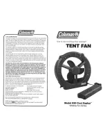 Preview for 1 page of Coleman TENT FAN 830 User Manual