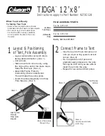 Coleman TIOGA 9273C128 Instructions preview