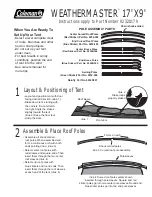 Preview for 1 page of Coleman WEATHERMASTER 9232D179 Instructions