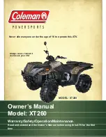 Preview for 1 page of Coleman xt260 Owner'S Manual